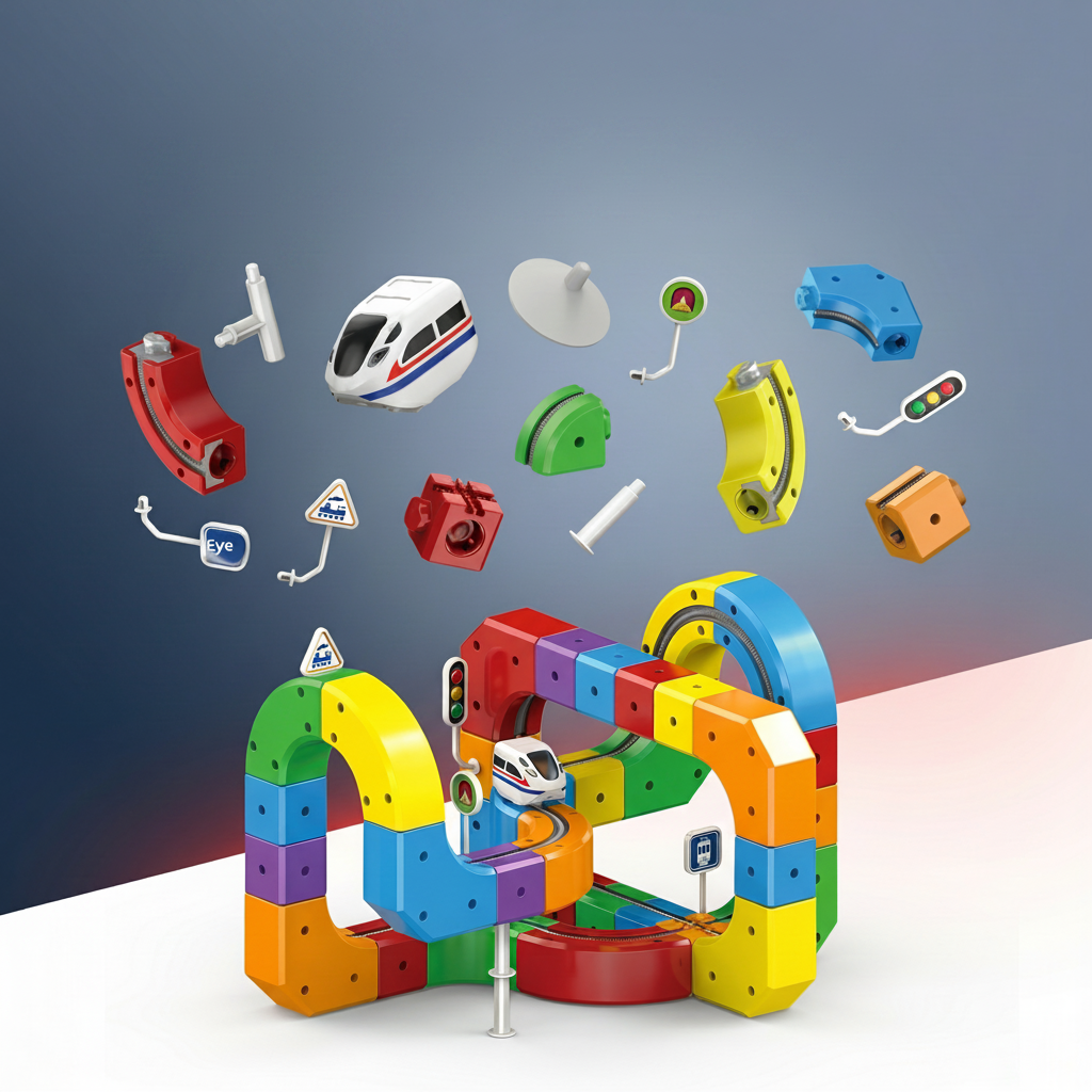 Magic Track Cube - Electric Building Block Train Set