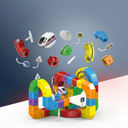 Magic Track Cube - Electric Building Block Train Set