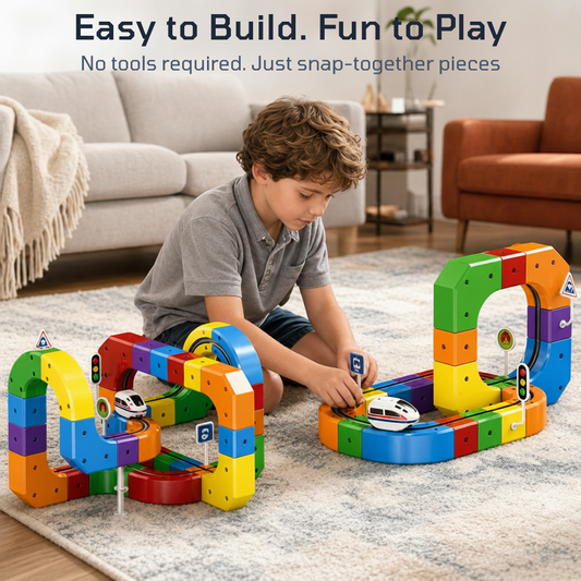 Magic Track Cube - Electric Building Block Train Set