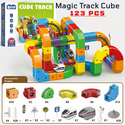 Magic Track Cube - Electric Building Block Train Set