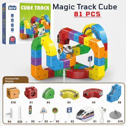 Magic Track Cube - Electric Building Block Train Set