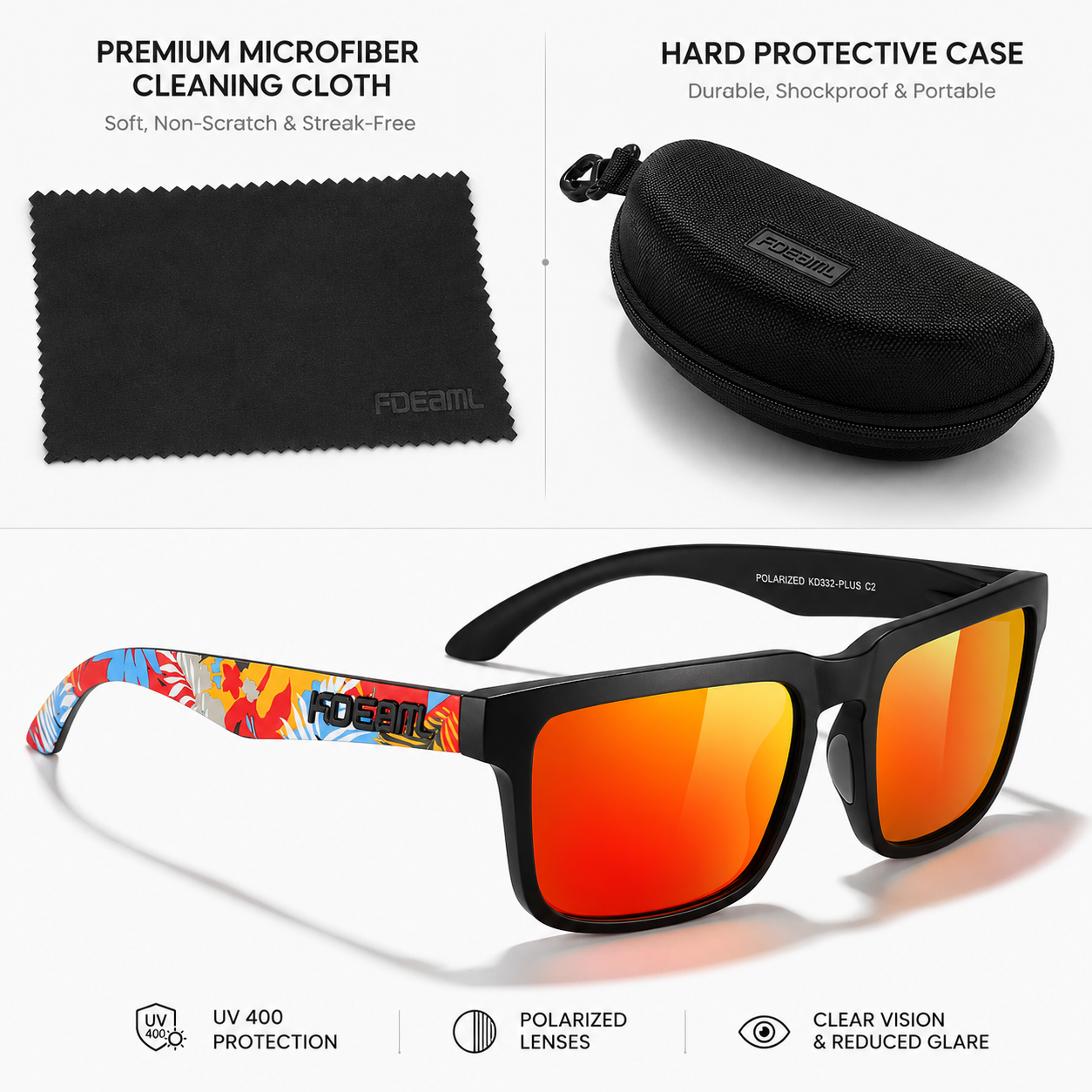 Polarized Sunglasses - UV400 TAC Lens Sport & Outdoor Eyewear