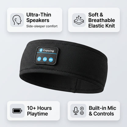 Sleep & Sport Bluetooth Headband - Music Headphones for Running & Rest