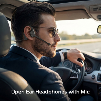 Air Conduction Bluetooth Headset with Mic - Open-Ear Headphones for Office, Sport & Daily Use