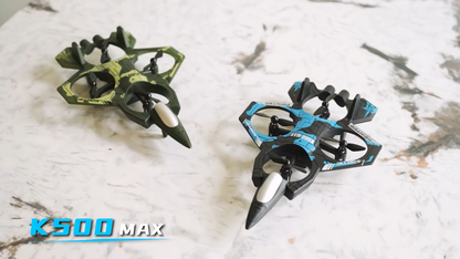 K500 MAX RC Jet Fighter Drone - Throw & Fly, 360° Flips, LED Night Lights
